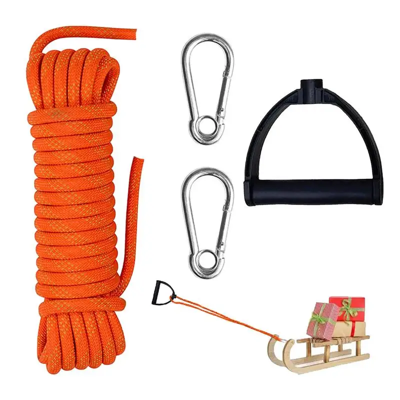 

Tree Felling Rope Adjustable Safety Rope Outdoor Rope With Stainless Steel Carabiners Sturdy Tree Climbing Gear For Climbing
