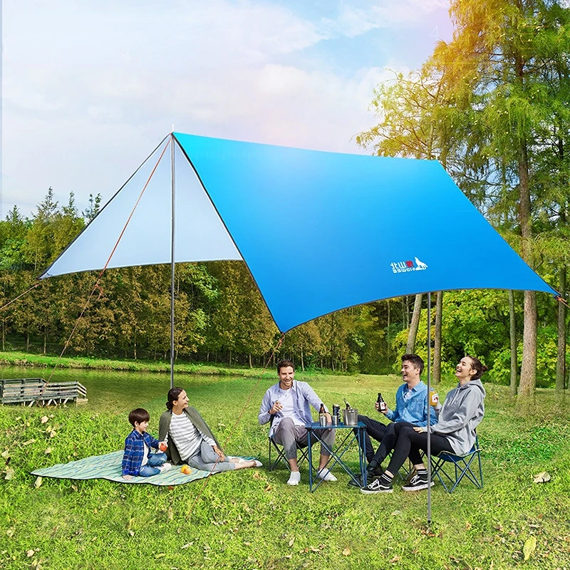 Outdoor Beach Sunshade Windproof Moisture-proof Colorful Canopy Fishing Picnic Camping Barbecue Pergola 3*3 Meters Canopy