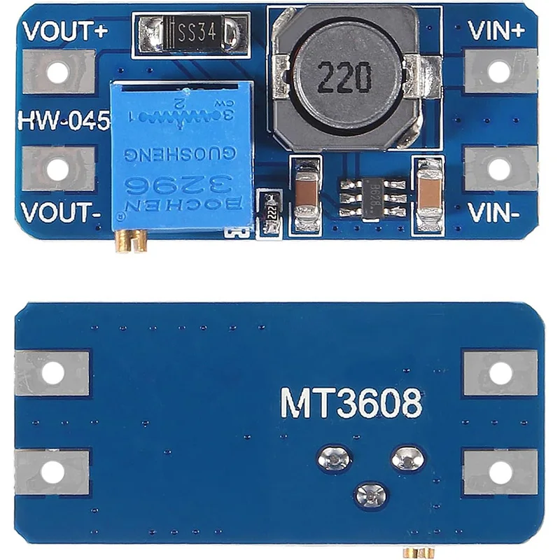 1-10 Uds MT3608 DC-DC convertidor elevador módulo de fuente de alimentación Boost placa elevadora salida máxima 28V 2A