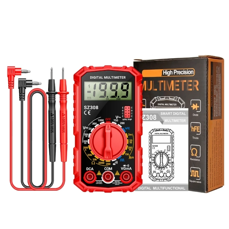 Multimeter Tester for Voltage Resistance Diode Test Battery Operated(NOT Included)