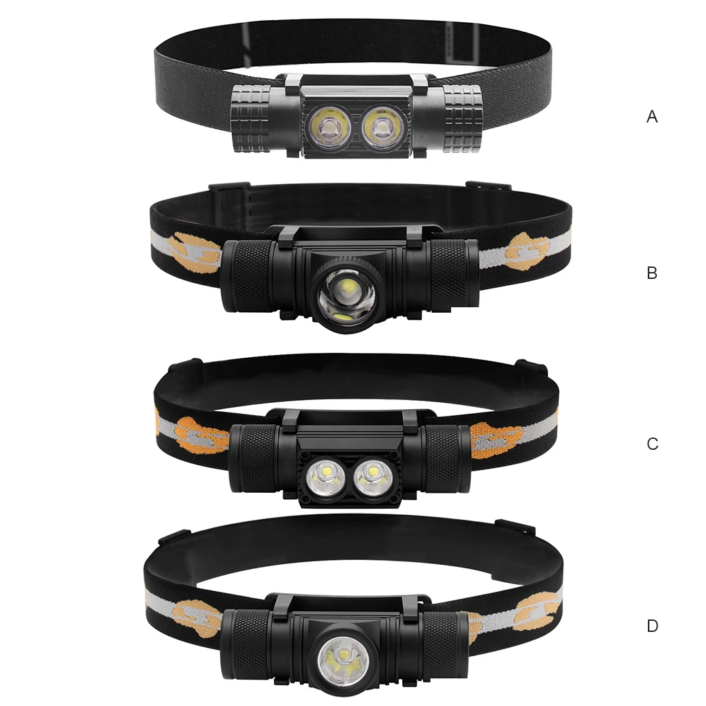 Headlight LED Super Bright Portable Headlamp Head Flashlight Wearable Detachable Light Searchlight D10-GCU2 USB Cable