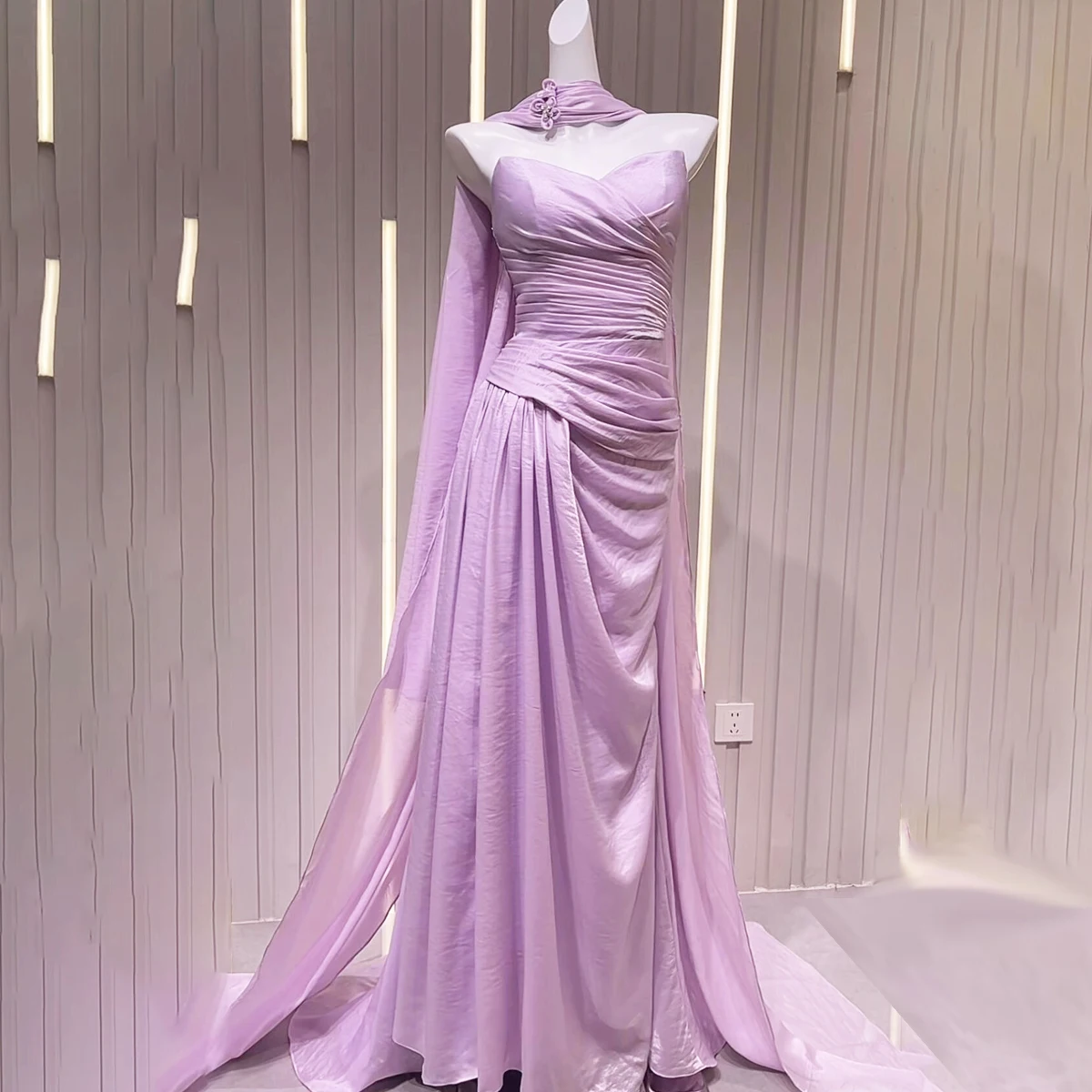 

EOENKKY Изысканное вечернее платье с v-образным вырезом без рукавов длиной до пола, без бретелек вечерние платья русалки для выпускного вечера по индивидуальному заказу вечернее платье Изысканное V-шея вечернее платье