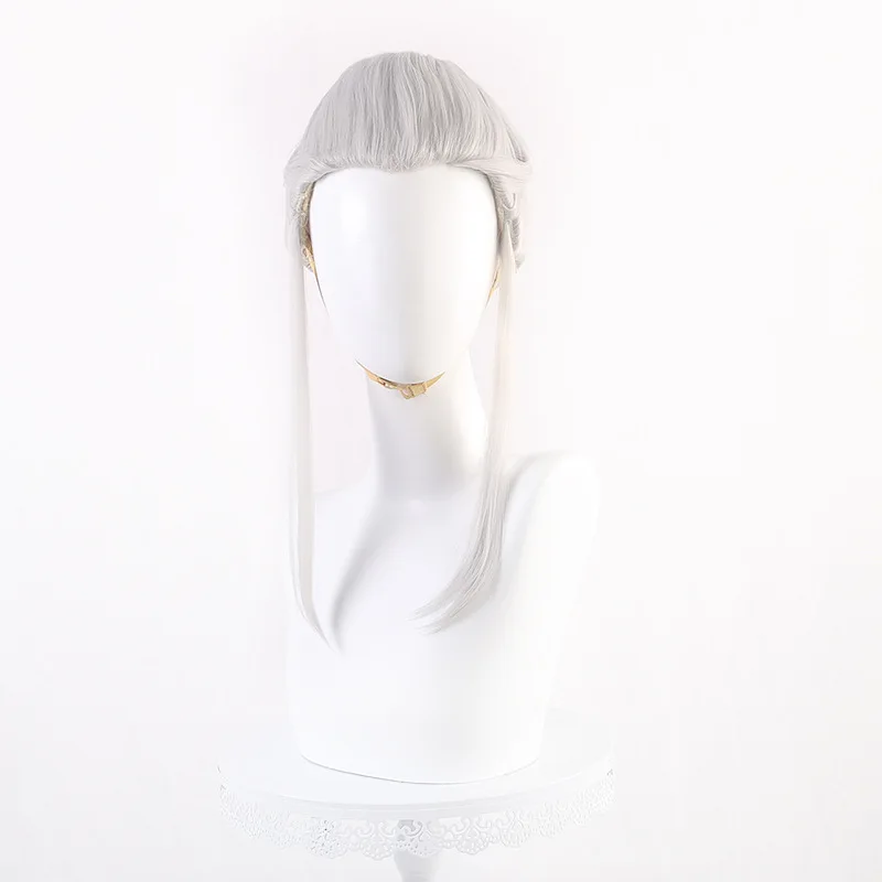 Parrucca cosplay - Grado superiore 6 - Daki - Parrucca cosplay sfumata bianca e verde argento