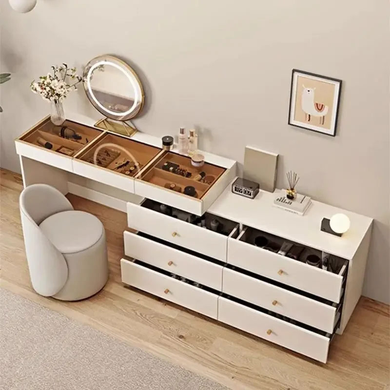 Factory Hot luxury selling Modern wooden dressing table with mirror and light dressing table for bedroom dressing table