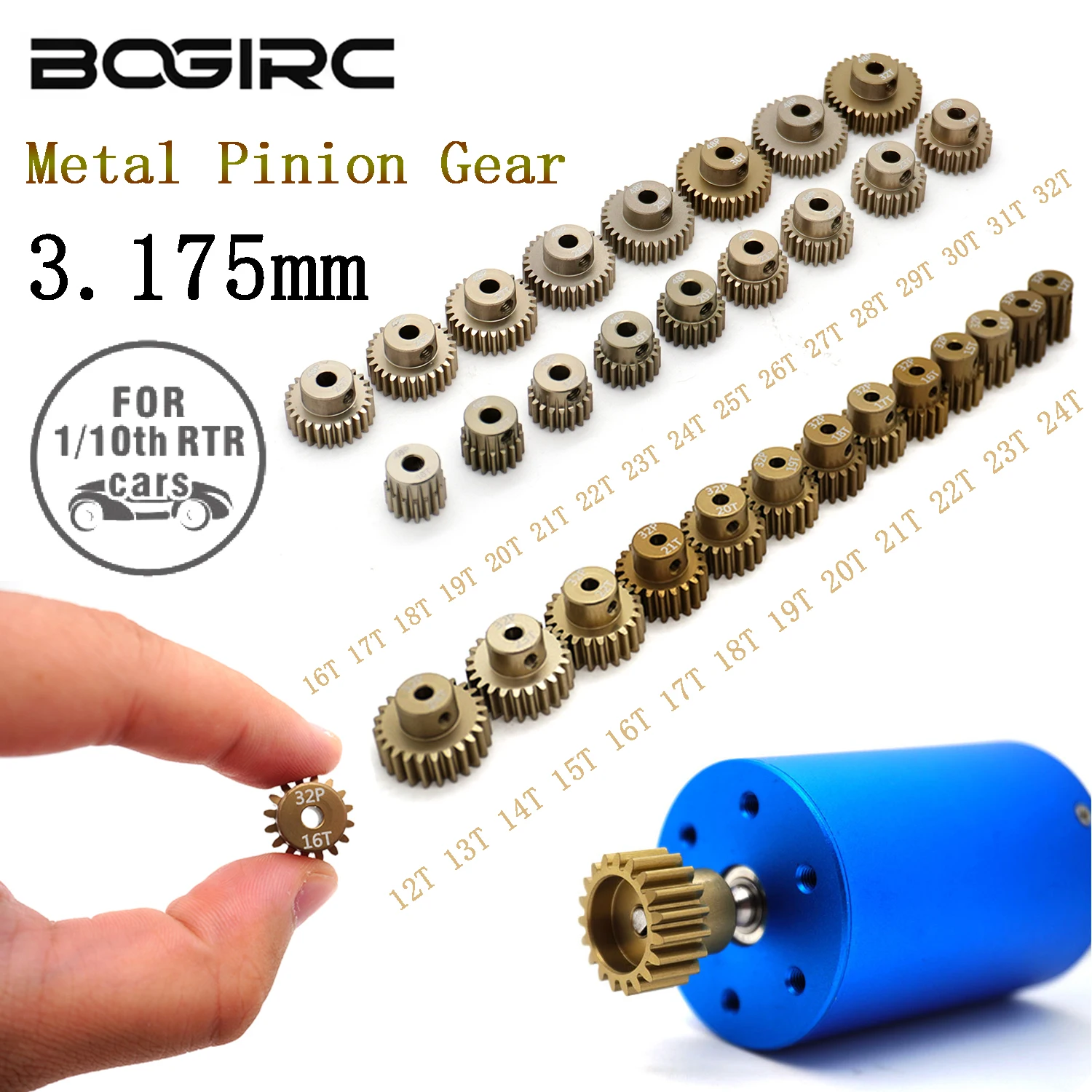 RC Motor Metall Getriebe 32DP M0,8 3,175mm / 48P 3,175mm 12T-32T Ritzel für 1/10 Traxxas Tamiya Arrma HSP HPI RC Modell Auto Teile