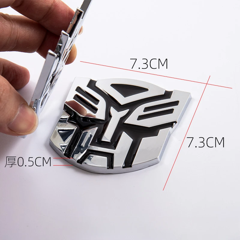 Transformers ภาพยนตร์ 3D สติ๊กเกอร์รถ Autobots Decepticons โลโก้ Badge ส่วนบุคคลโลหะสติกเกอร์รถอุปกรณ์ตกแต่งของขวัญ