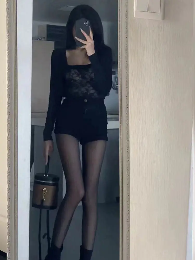 Hoge taille Bla Denim orts Dames Lente Herfst Nieuwe Sle Casual werkkleding Maat Jeans Bovenkleding Faionable Dames S...