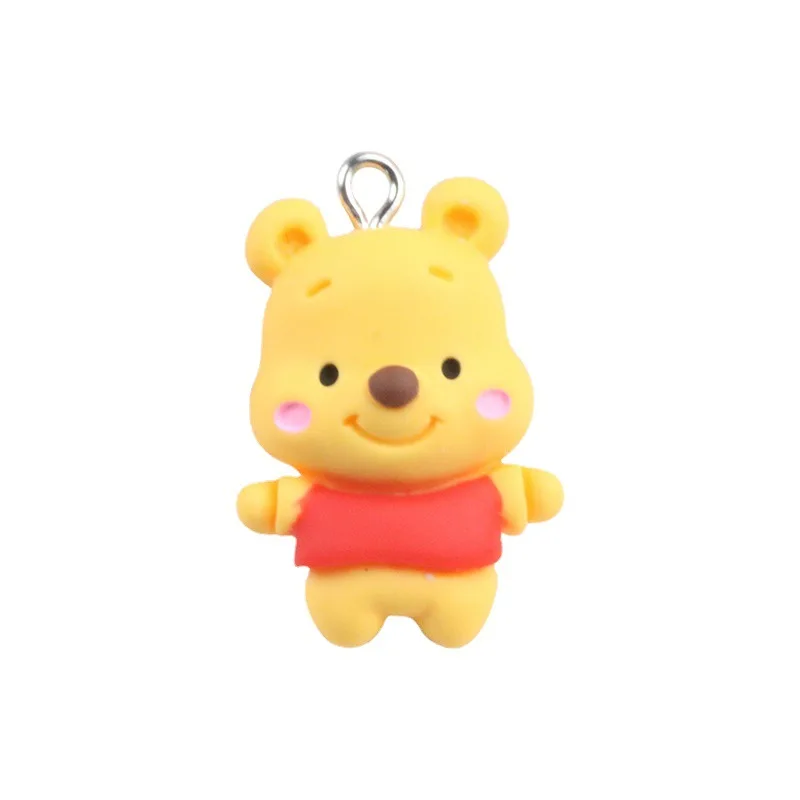 Hot Selling Disney Resin Creative Pendant Cartoon Image Winnie Pig Donkey DIY Jewelry Accessories Handmade Materials Wholesale