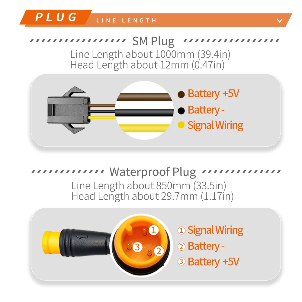 Ebike KT Pedal Assistant Sensor BZ10C SM/Waterproof Interface  PAS Senser For Electric Bike Motor Kit Accessories