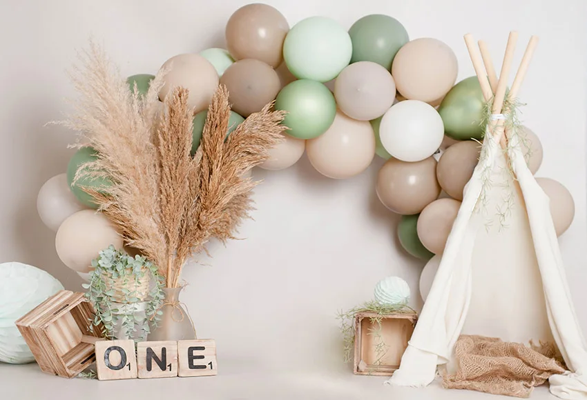 Mehofond Photography Background Hot Air Balloon Bohemian Theme Children Birthday Party Portrait Decoration Backdrop Photo Studio