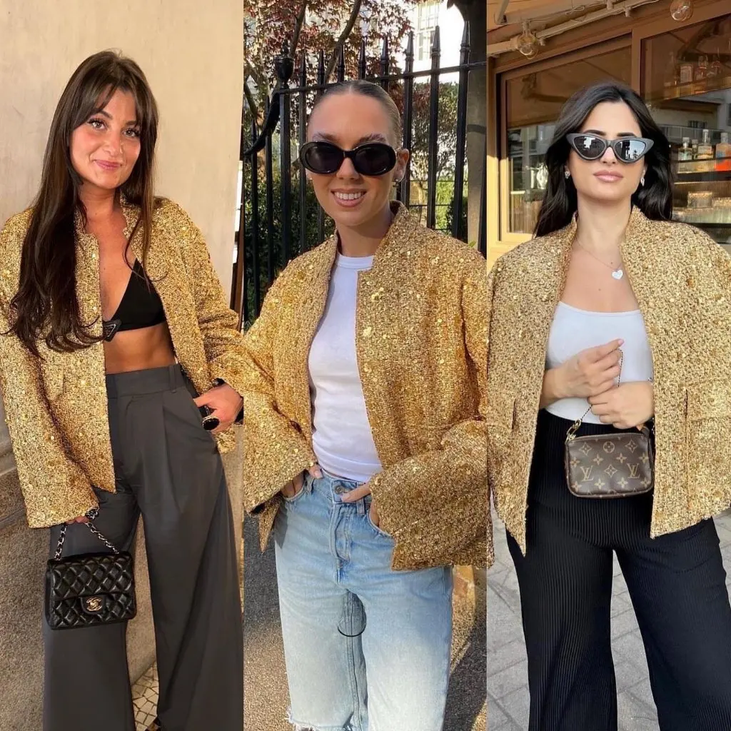 

Autumn Women's Bead Decoration Small Collar Jacket European And American Style New Women's Fashion Top Coat