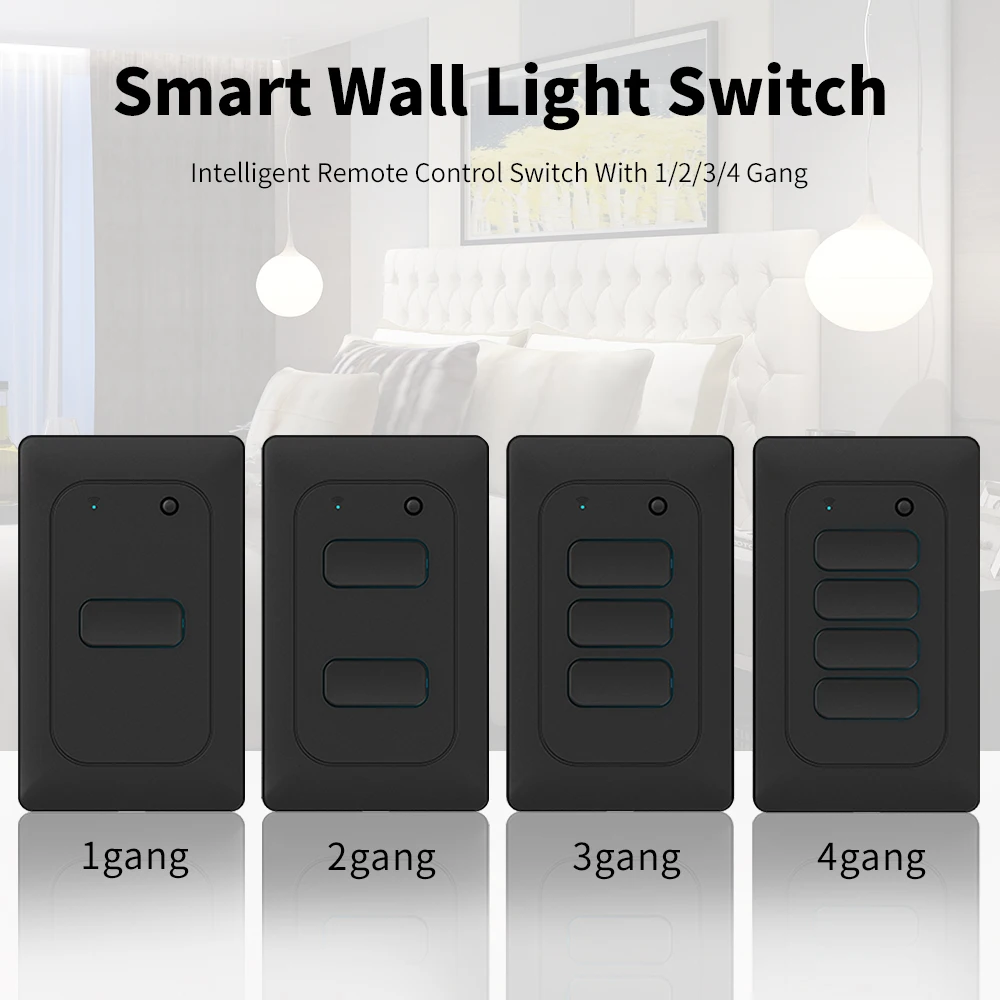 Interruptor de luz de pared Tuya Zigbee Smart Life, botón pulsador, No Neutral, Interruptor de luz de pared de EE. UU., 1, 2, 3, 4 entradas, Alexa,