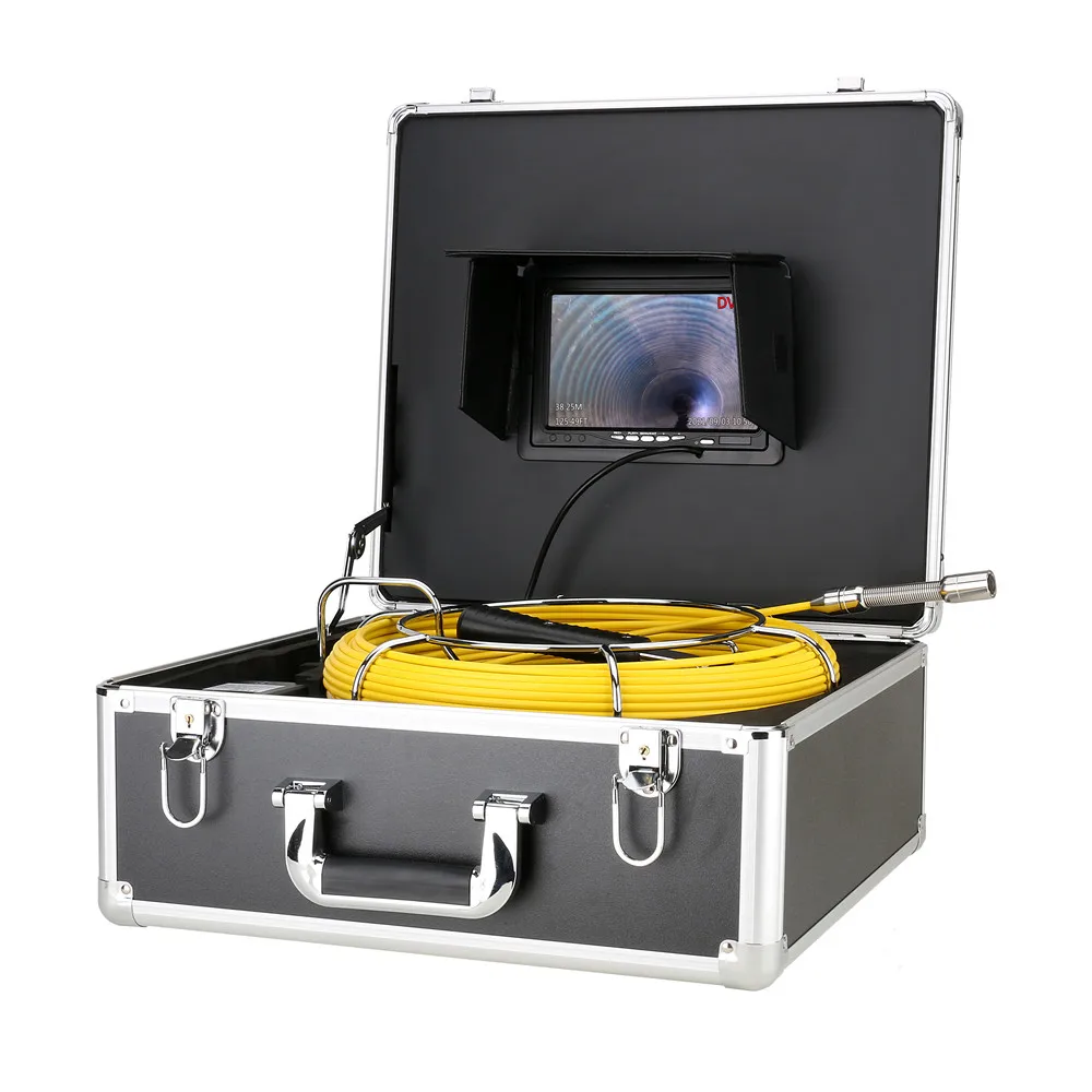 40M Meter Counter Sewer 7 DVR 8GB SD Card 17mm IP68 Industrial Pipe Drain Endoscope