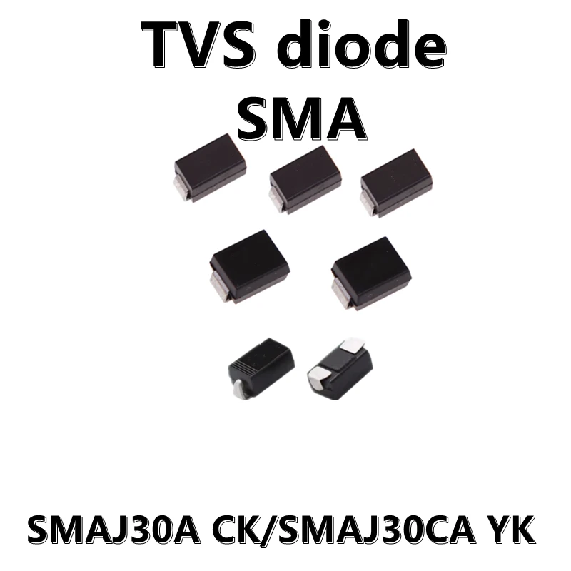 (20pcs) SMAJ30A CK SMAJ30CA YK SMD TVS Transient Suppression Diode SMA DO-214AC 30V