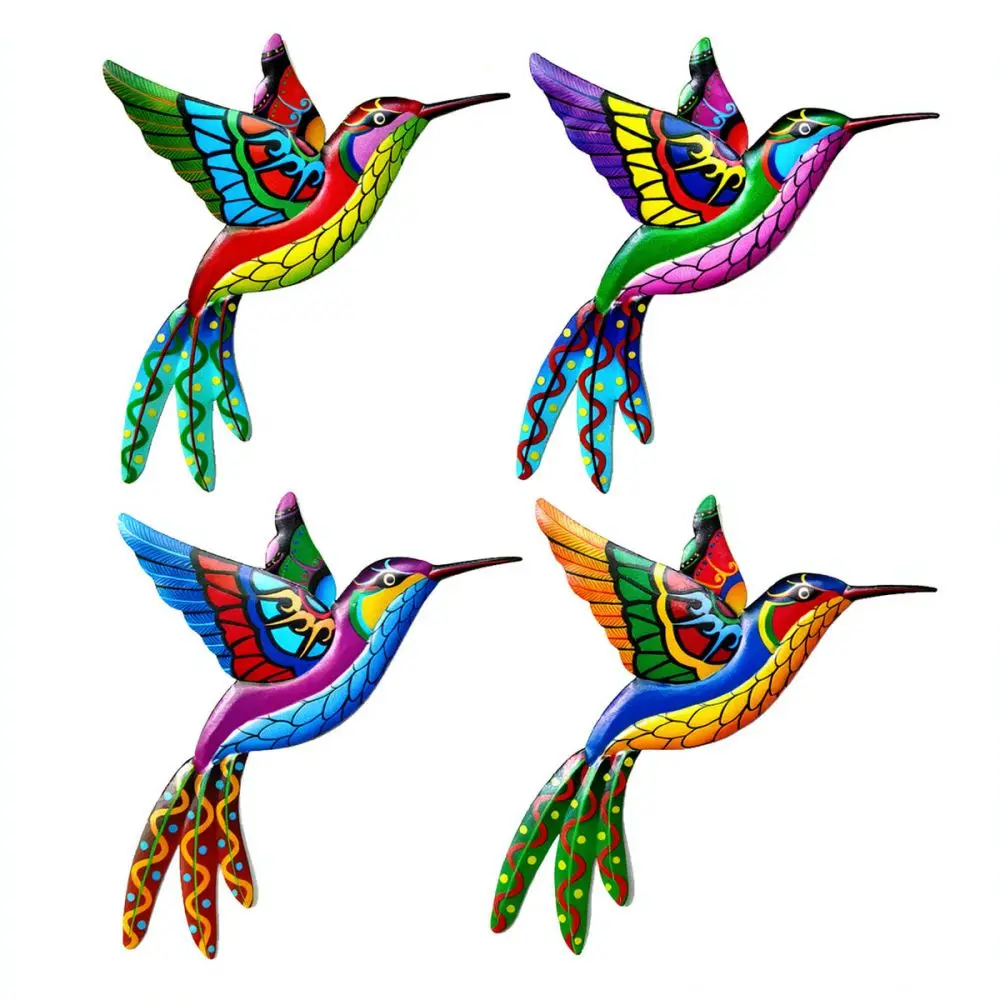 Modern Iron Hummingbird Wall Sculpture Minimalist Hanging Decor For Indoor Outdoor Spaces Home Wall Accents