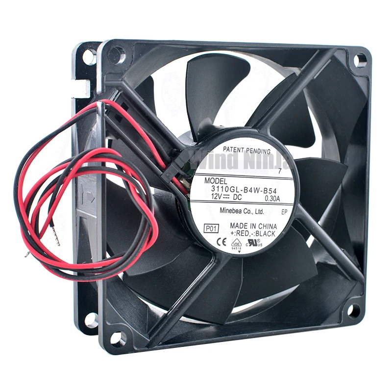 3110GL-B4W-B54 8cm 80mm fan 80x80x25mm DC12V 0.30A 3400RPM Dual ball bearing cooling fan for power supply chassis