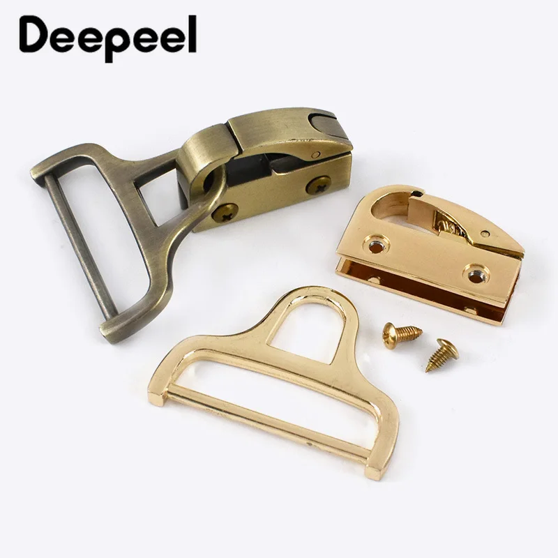 4/10Set Deepeel 38mm Fashion Handbag Metal Clip Buckles Bag Side Decorative Buckle with Screw Hardware Locks DIY Accessories