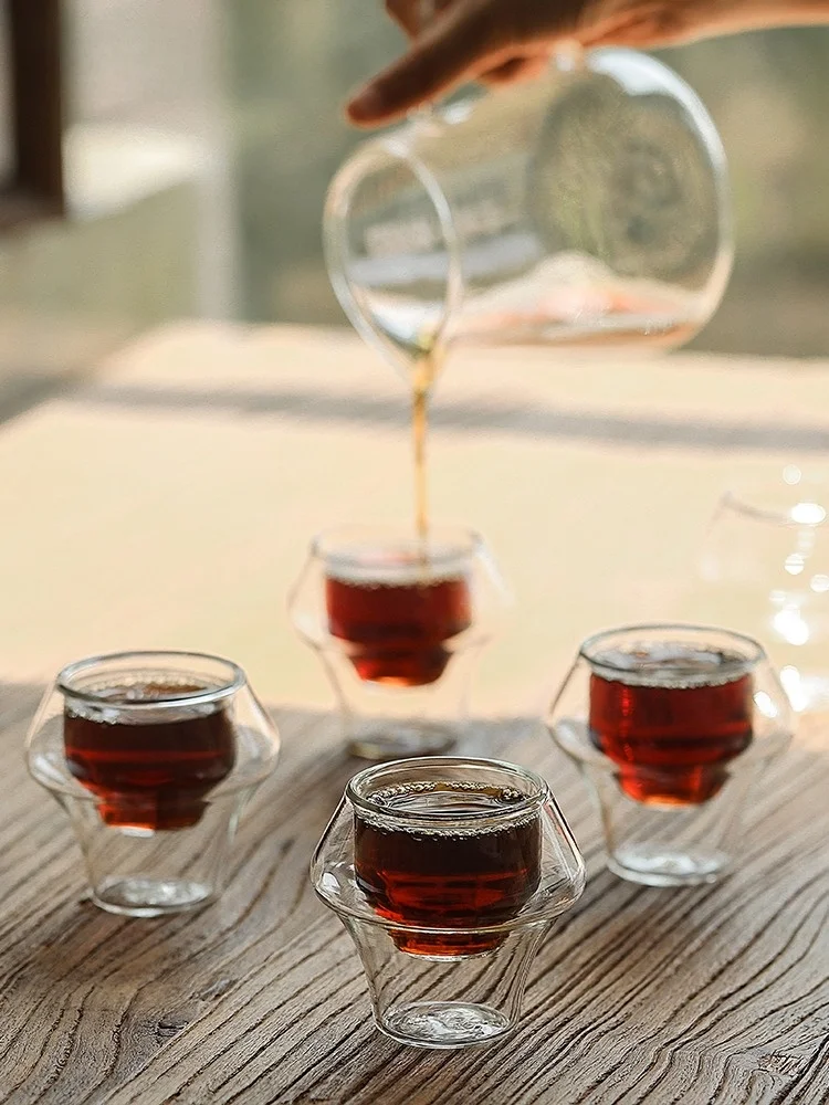 Taza de café de vidrio de doble capa MHW Bomber Newton, taza de degustación de café hecha a mano, taza italiana Espro, taza para agua, estilo nórdico