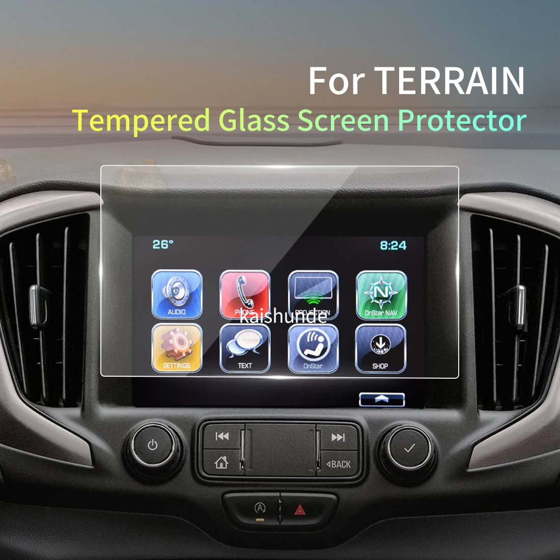 For GMC TERRAIN 2024 Car Stickers Screen Protector Tempered Glass Protective Film Carplay Navigation Automotive Auto Accessories