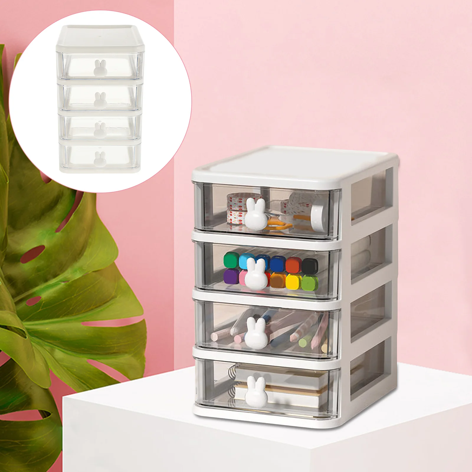 Drawer Storage Box Office Drawer-type Case Table Organizer Desk Curtain Organizers Desktop Plastic Stationery