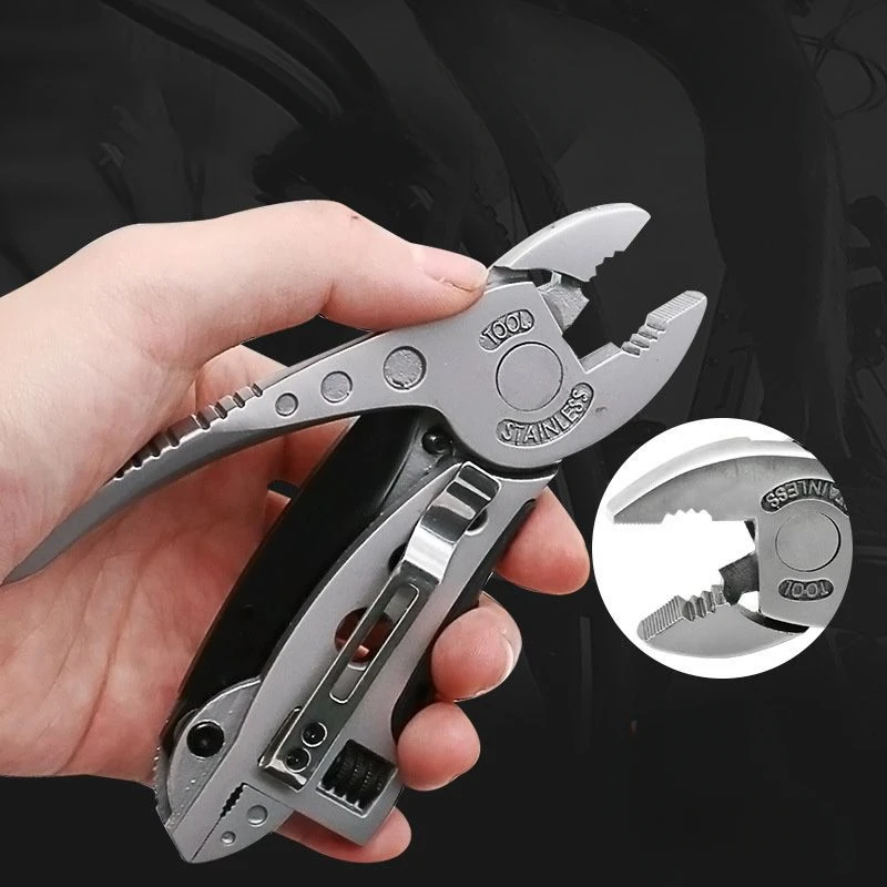 

Multifunctional portable folding pliers set Knife combination Tool Portable edc equipped with outdoor survival wrench