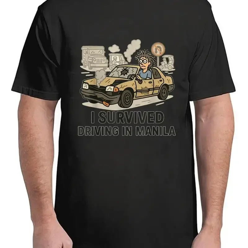 Funny Filipino Traffic Design T Shirt Grunge Feel S 4Xl