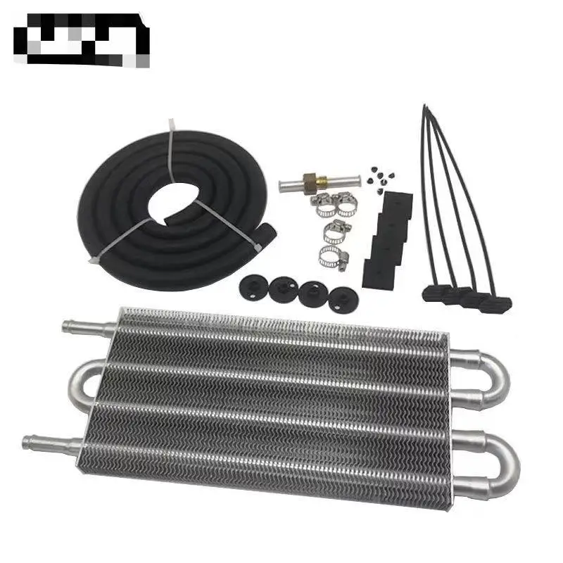 Car modification wave box radiator water tank oil cooling radiator pipe 4-row universal radiator oil cooler