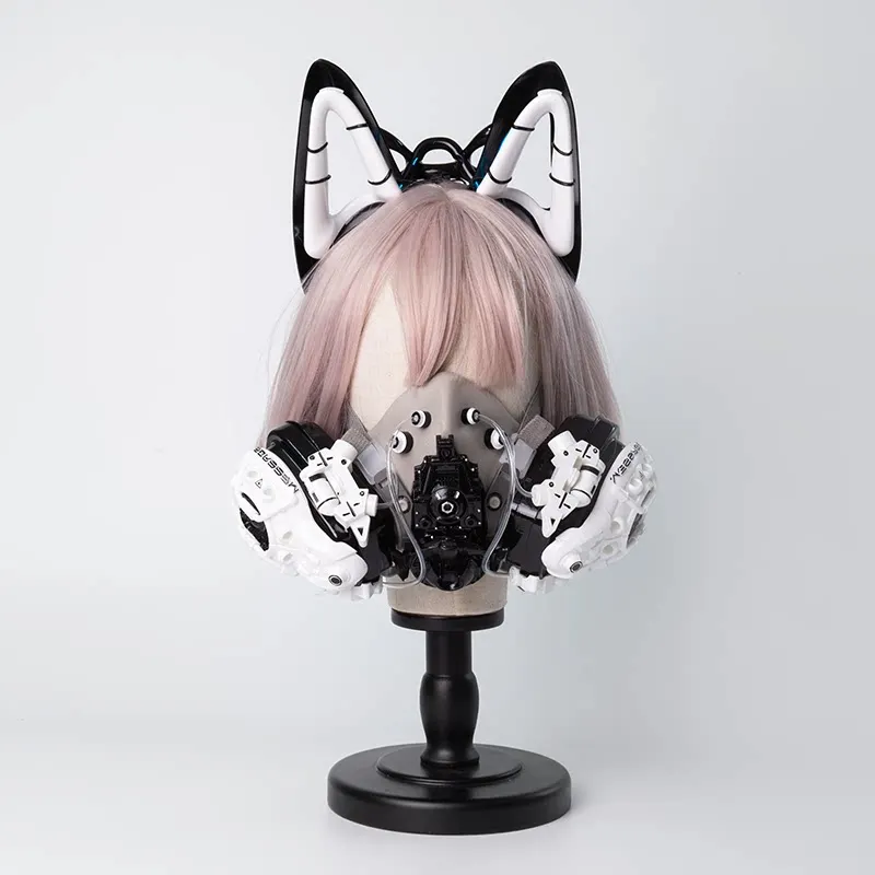 Cyberpunk Bionic Series Messenger Glow Dog Ears Headgear Headband Hairpin Live streaming host