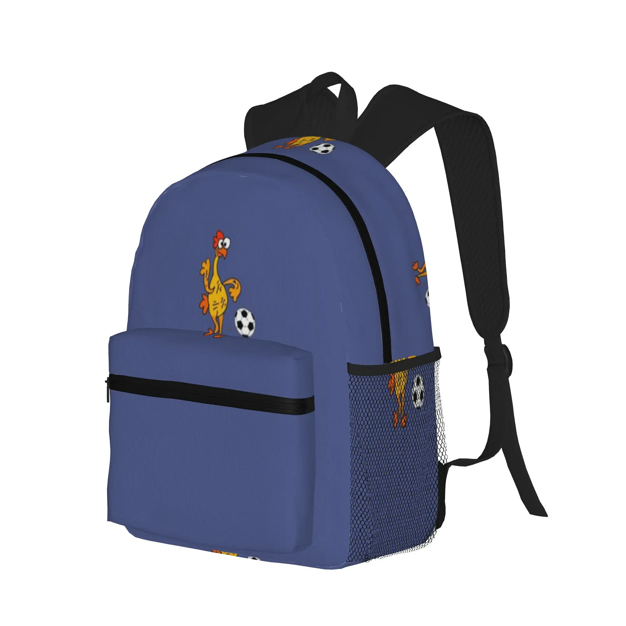 Funny Rubber Chicken Playing Soccer  Casual Backpack for Students and Adults Backpacks for women