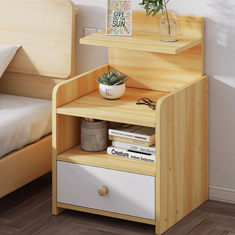 Smart Makeup Nightstands Wood Design Hanging Simple Kawaii Bedside Table Minimalist Organizers Table De Chevet Home Furniture