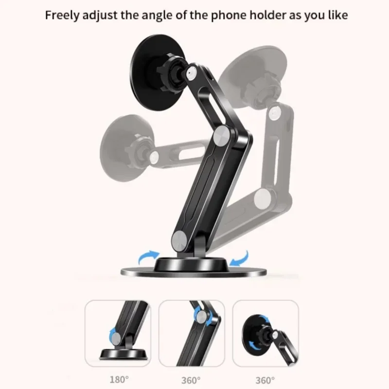 Strong Magnet Foldable Ipad Tablet Holder New Design Adjustable Desktop Metal 360 Rotation Tablet Stand for Magsafe Phone Holder