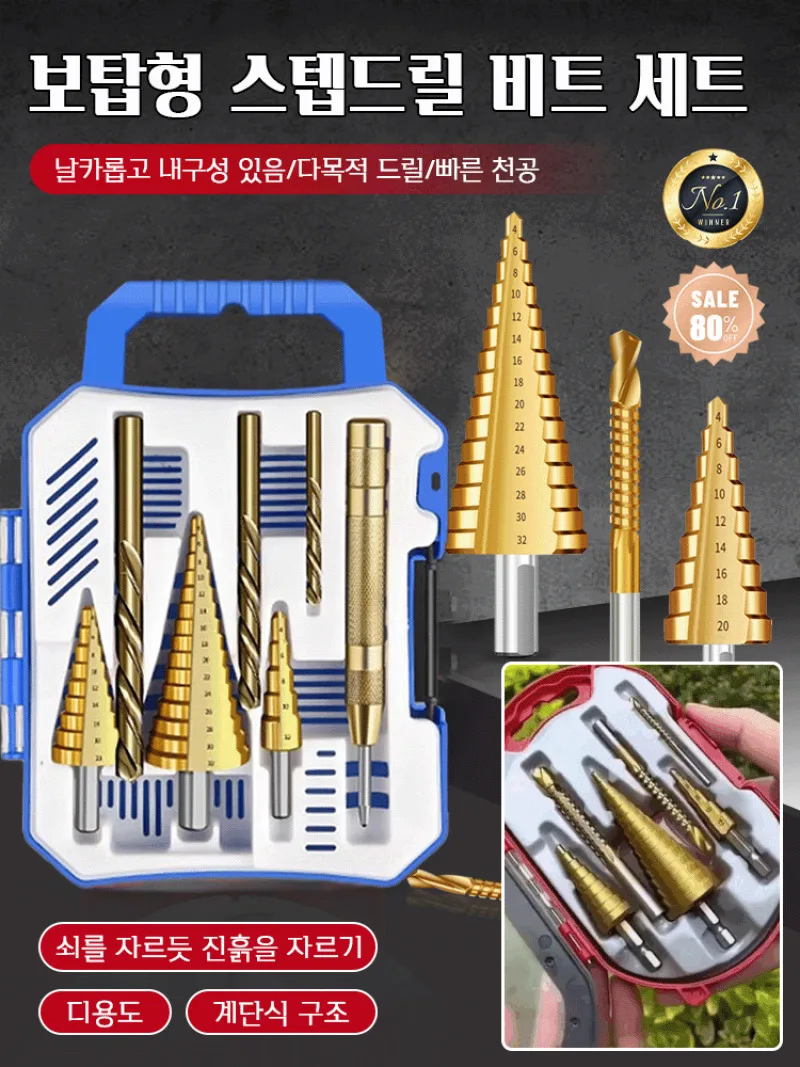 

Набор сверл высокой твердости, набор сверл в пластиковой коробке, высокоскоростная сталь, ступенчатое сверло, расширительное пилообразное сверло с титановым покрытием