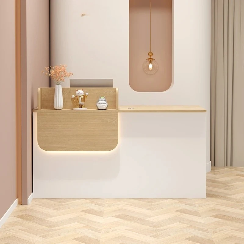 Caja comercial para tienda, escritorio De recepción, mesa De salón De negocios, escritorio De recepción, escritura Local, cosméticos, Mostrador De Tienda, muebles De esquina