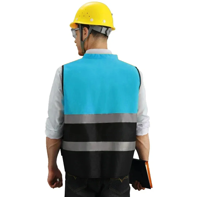 High Visibility Multi Pocket Oxford Fabric Reflective Safety Vest Customized Logo For Night Riding Reflective Vest