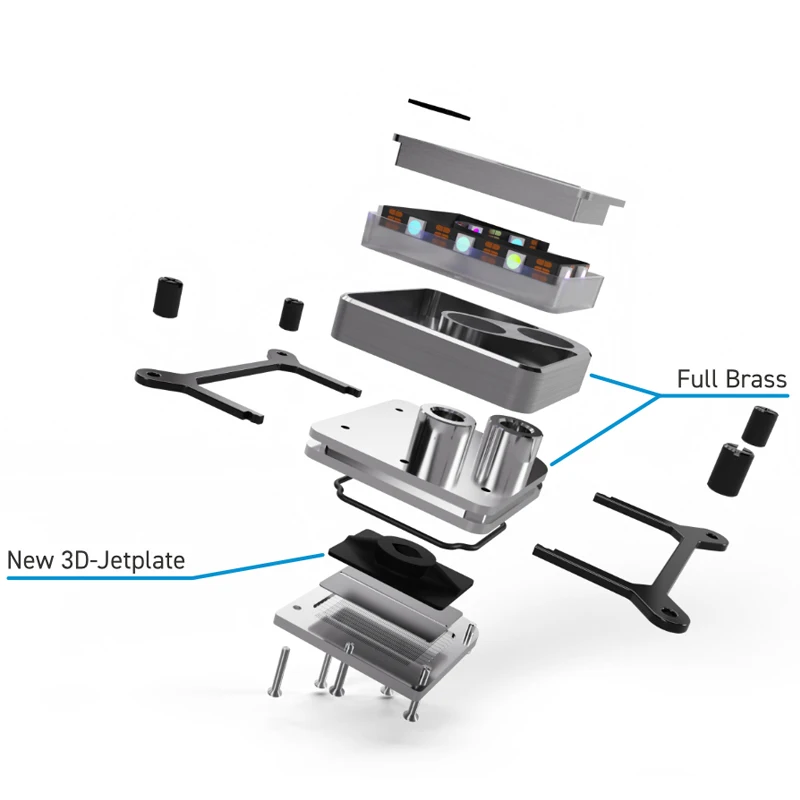 Imagem -05 - Alphecool-cpu Water Block Serve Core 5v Aurora Amd Am4am5 Processador Intel 1700 Cooler Niquelado Preto Prata