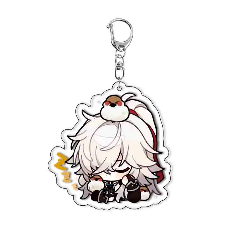 Honkai Star Rail Jing Yuan Anime KeyChain Key Chain Ring Acrylic Bag Keyring Party Pendant Girl Boys Cosplay Costume Accessories