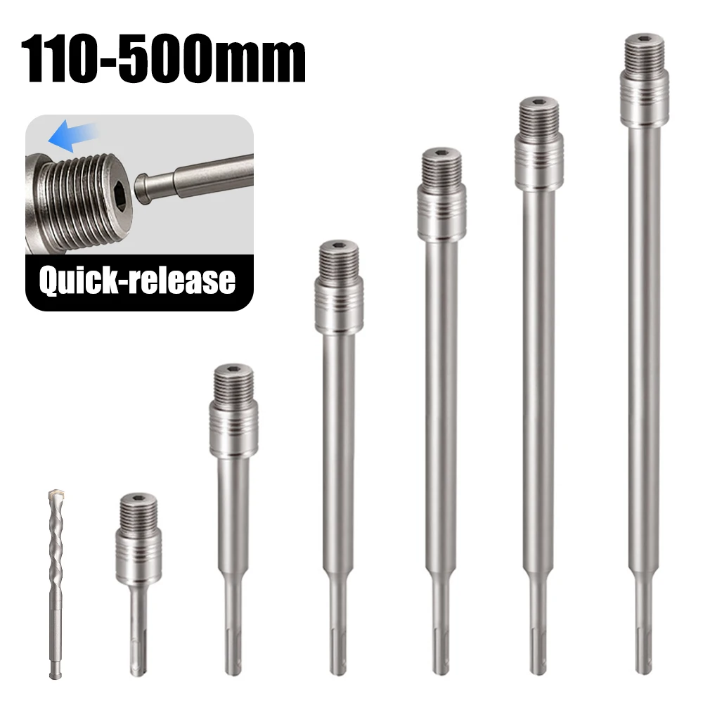 Tige d'extension à dégagement rapide pour scie cloche murale, barre d'extension de perceuse 110-500 mm, pour perçage du béton, de la pierre et du ciment