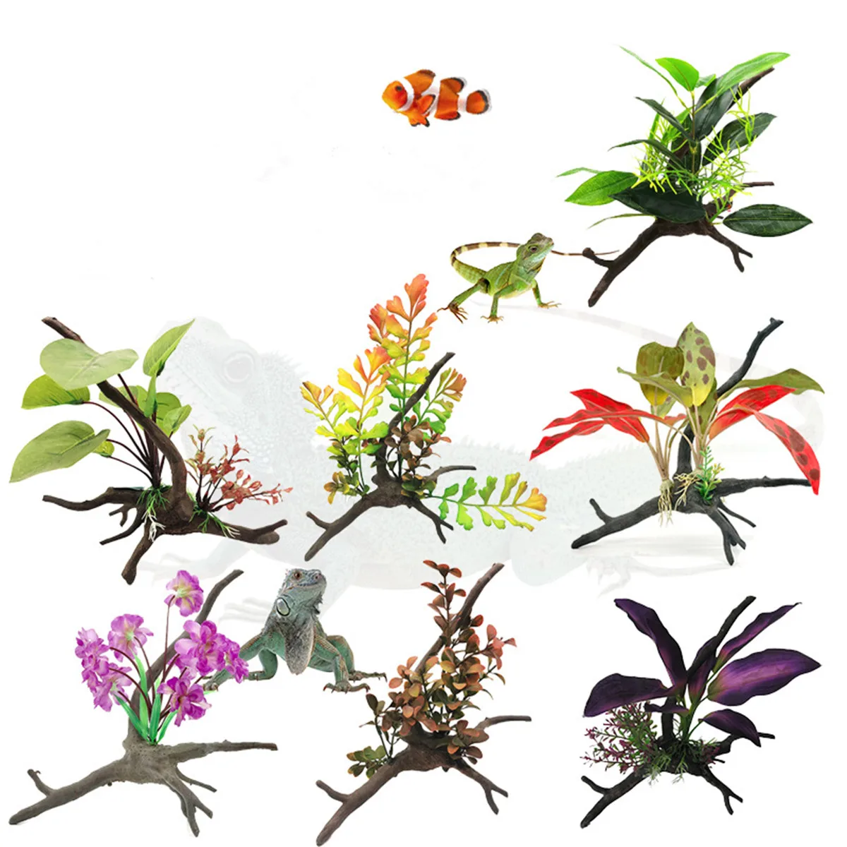 

Aquarium Decorations Green Plants Goldfish Betta Fish Tank Decorations Hides Accessories