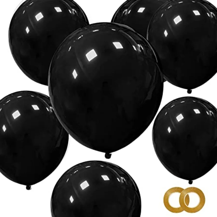 

Latex 100 Pack 12 Inch Round Helium Party for Birthday Themed Wedding Graduation New Year Backdrop Decorations