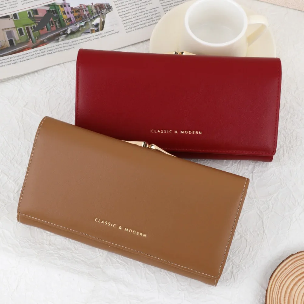 

PU PU Leather Wallet Portable Solid Color Women's Wallet Fashion Wallet