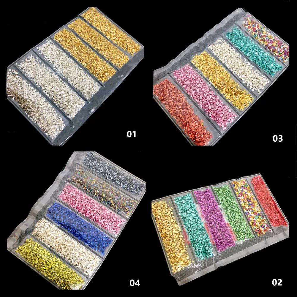 50g Fake Gold Stone Flakes Metallized Glass Beads For Resin Mold Filler Nail Art Crafts Diy Jewelry Making Mold Filling Tools