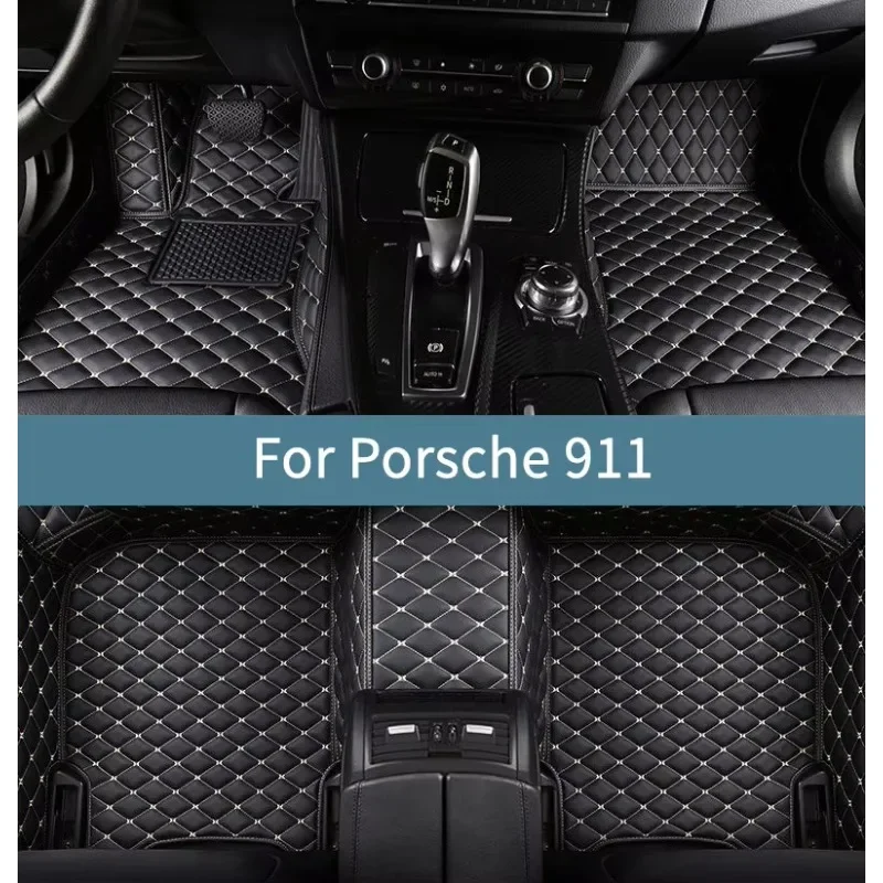 All Weather Full Set Car Floor Mats For Porsche 911 2005 2006 2007 2008 2009 2010 2011 2012 Leather Floor Mats For Cars