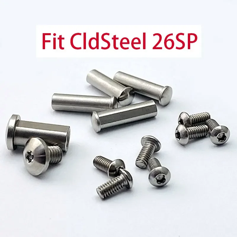 CldSteel 26SP 나이프 핸들용 스테인리스 스틸 고정 나사 풀 세트, 스핀들 나사 백 클립 나사 설치