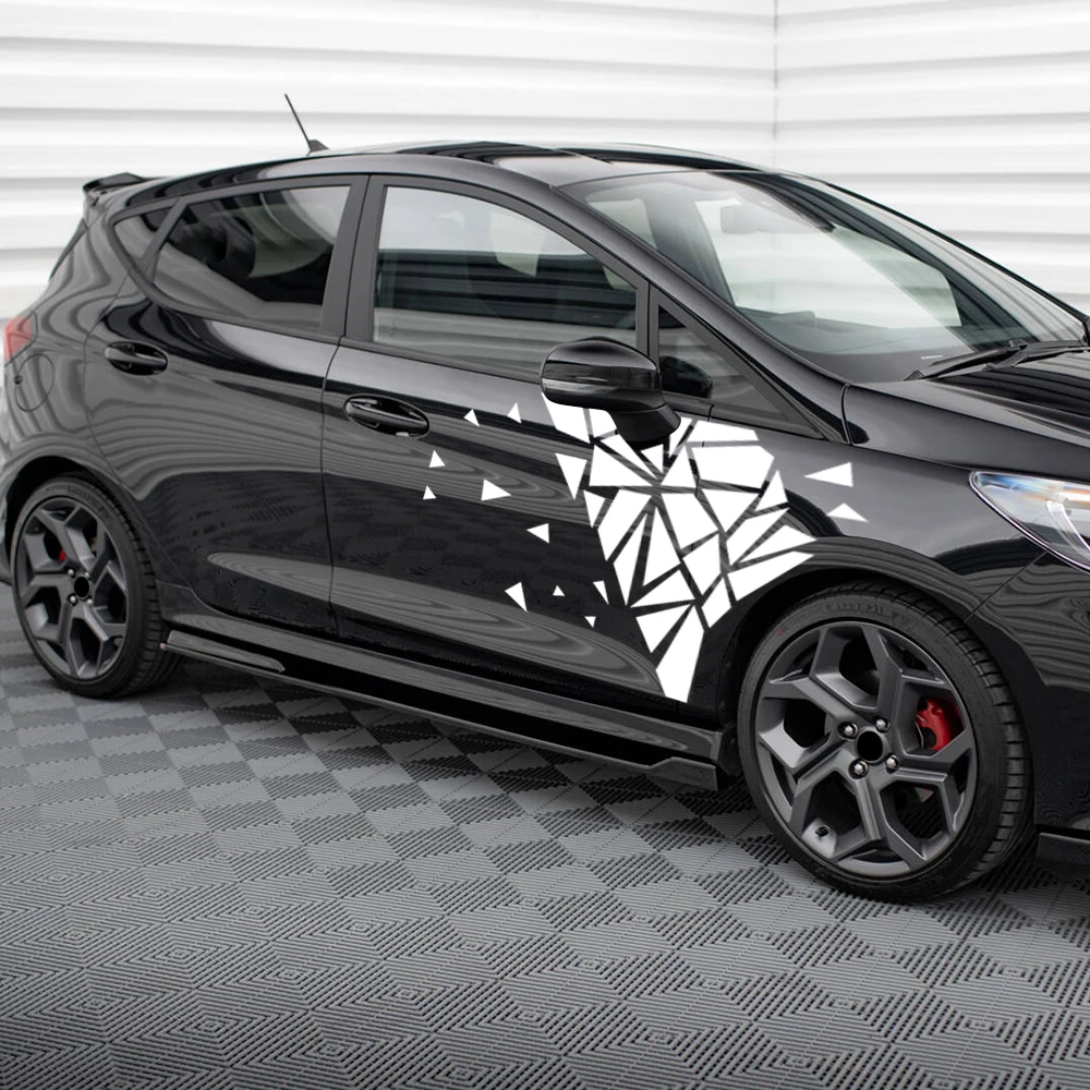 Car Door Side Decor Sticker for Ford Fiesta ST Racing Sport Stripes Decoration Auto Body Vinyl Decal Exterior Tuning Accessories