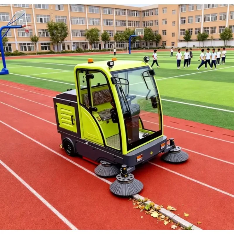 Industrial 3-Wheeled Electric Road Sweeper Truck - alternate angle