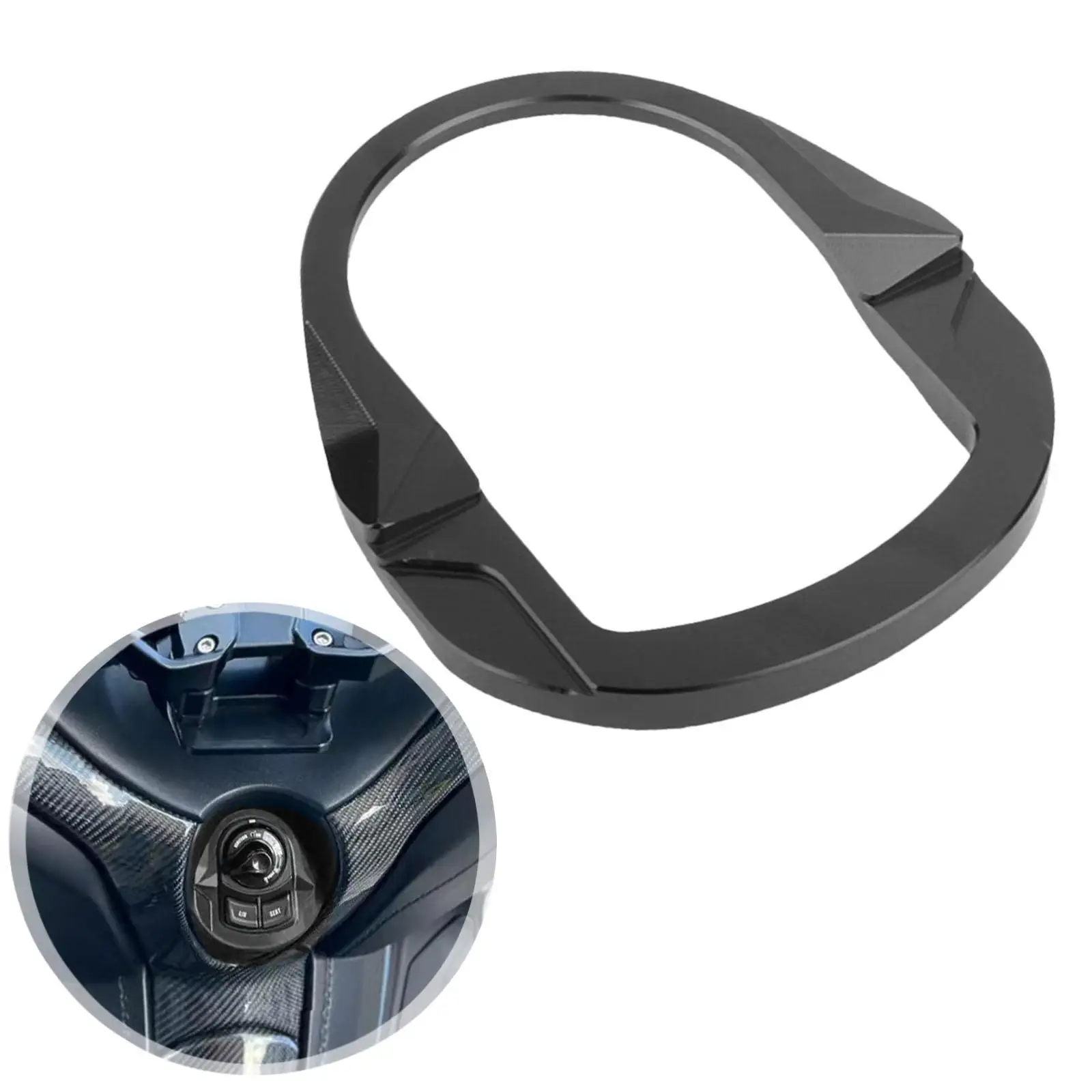 

Keyhole Cover Aluminum Alloy Ignition Panel Replacement Engine Start Stop Button Cap for Motorcycle XMAX