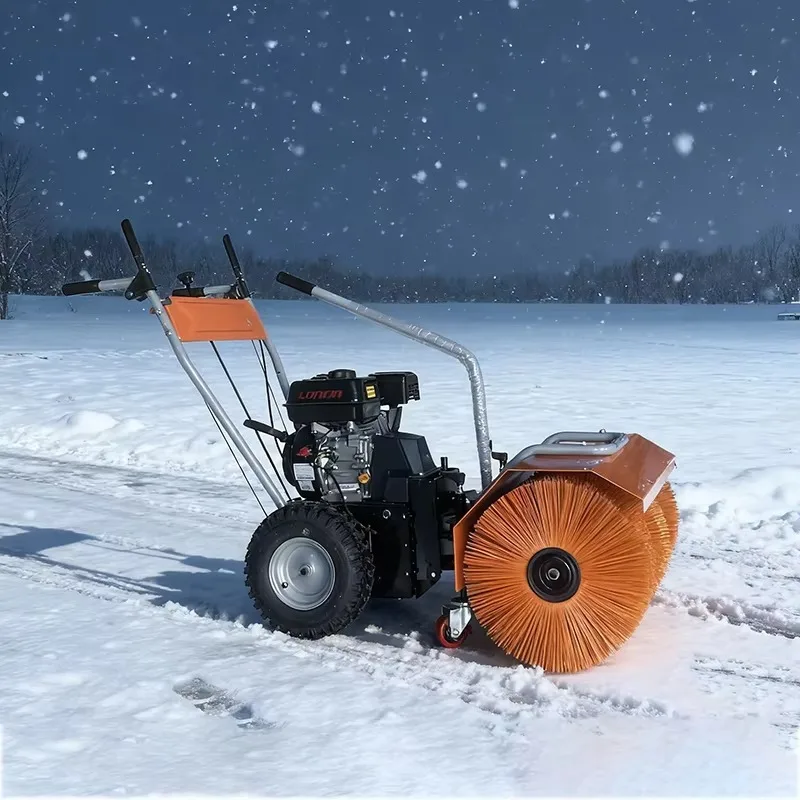 مبيعات الجملة الشتاء منفاخ الثلج مكنسة الثلج 6.5 حصان اليد دفع دليل بدء صغير بعجلات الطريق منفاخ الثلج #3