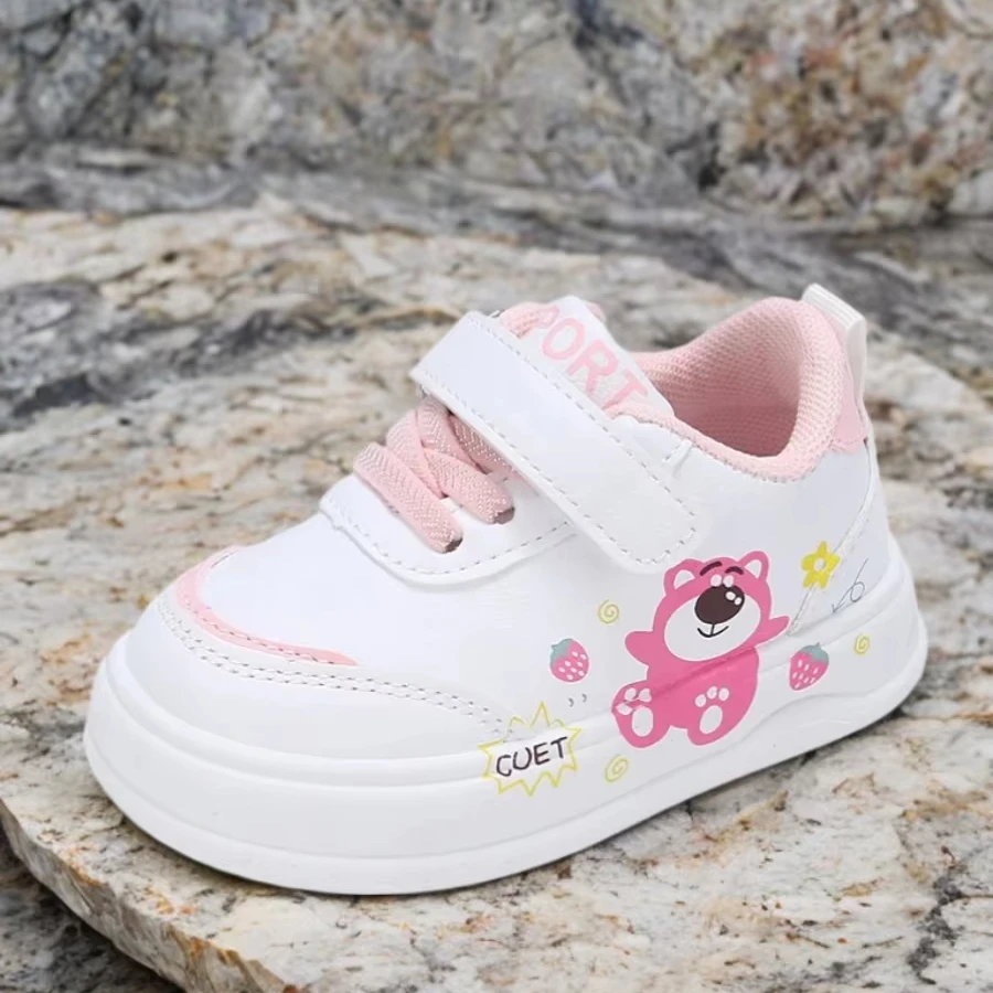 

Girls's Fashion Sneakers Lots-o'-Huggin' Bear Kid's Anti-skid Casual Shoes Cartoon Thick Soles Shoes Children's Board Shoes