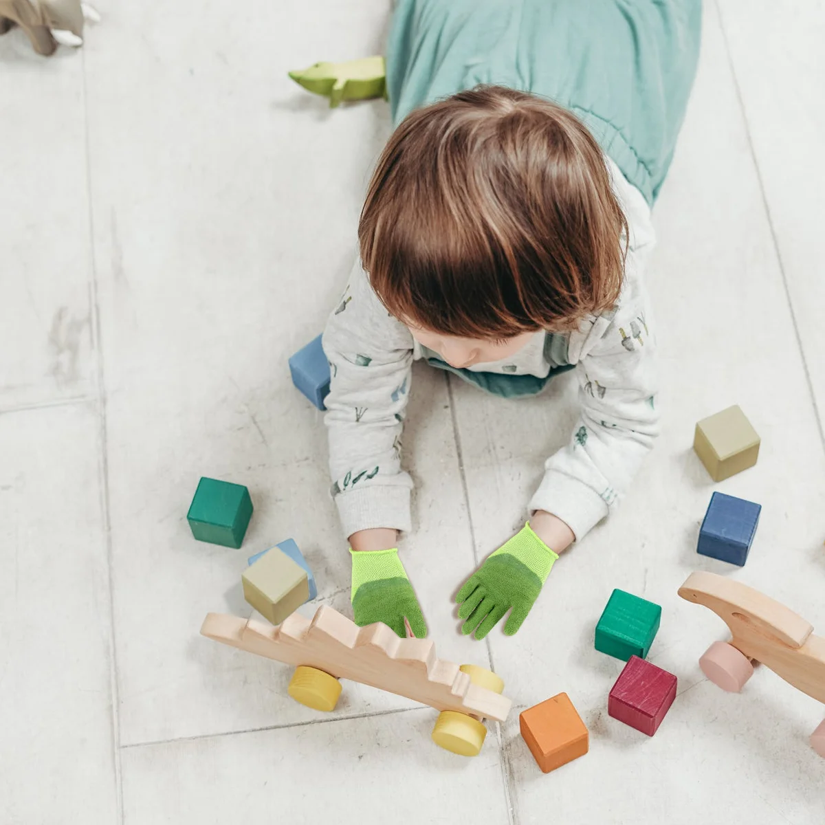 

1Pair Kids Gardening Gloves Durable Safety Protective Lightweight Crab Catching Gloves for Children Outdoor Activities