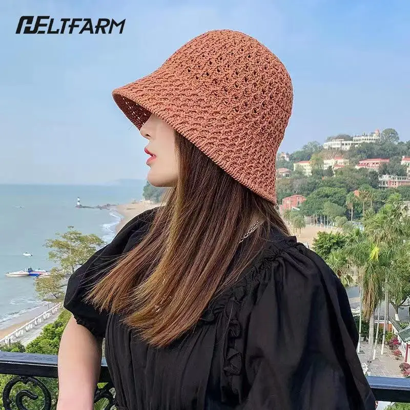 Sun Hat Wide Brim Floppy Summer Hats For Women Beach Panama Straw Dome Weave Bucket Hat Femme Shade Hat Women Hats